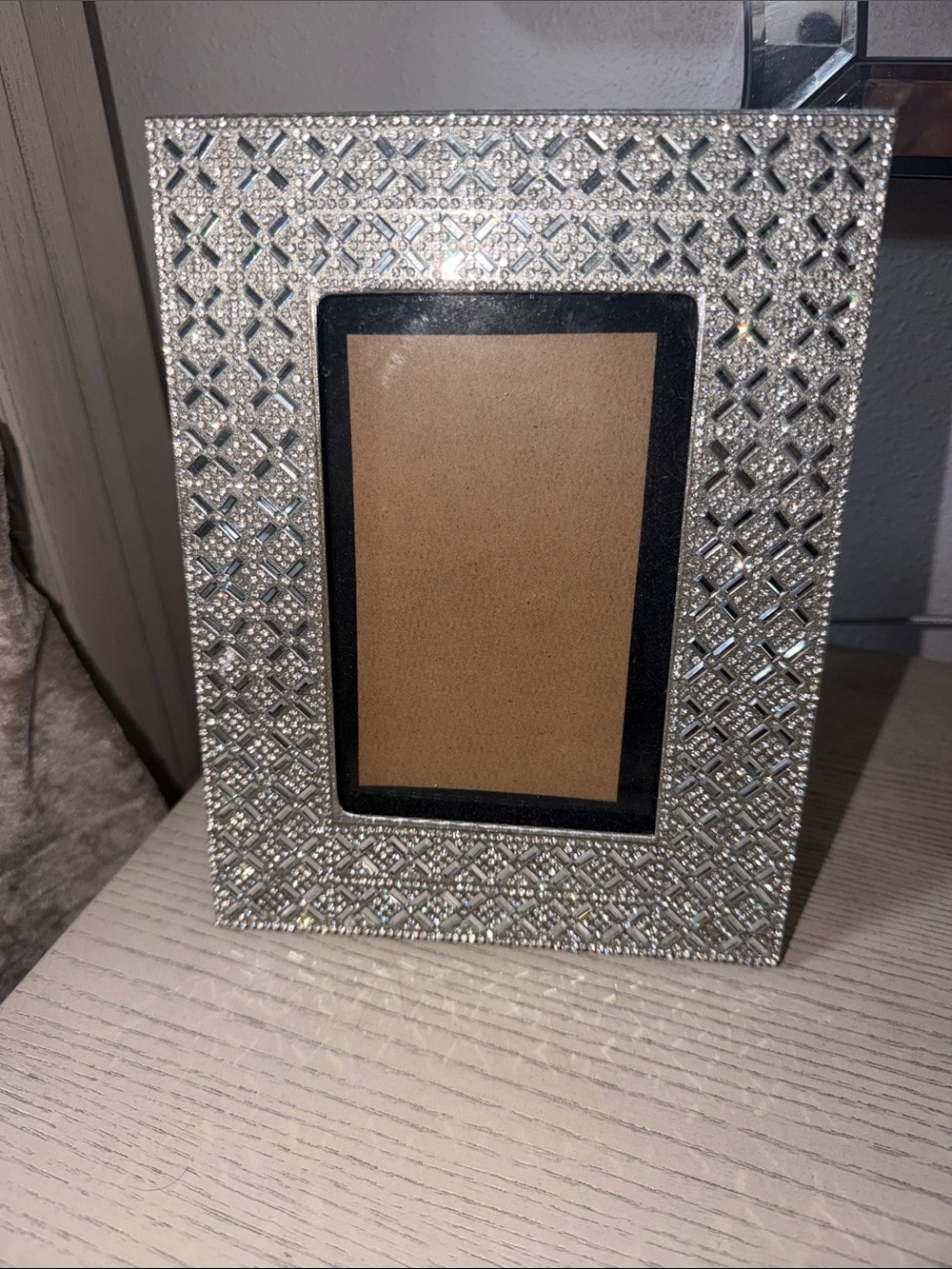 Sparkling Silver Crystal Photo Frame - Elegant Home Accent